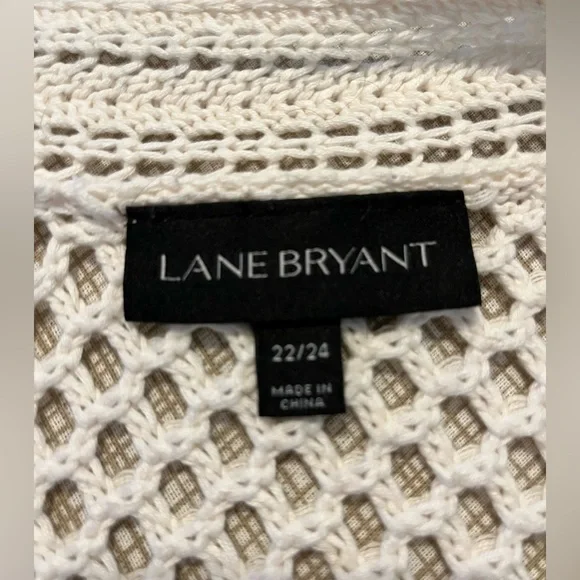 Lane Bryant Women’s Ivory Knit Cardigan - Picture 8 of 10
